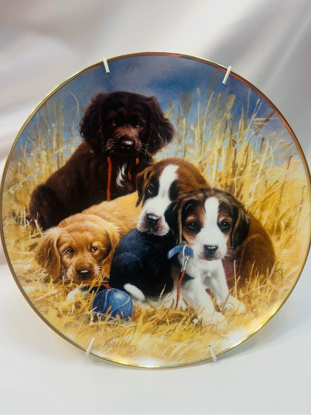 Franklin Mint ASPCA "Puppy Pause" Limited Edition Collector Plate